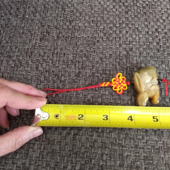 vintage 70s jade bunny rabbit dangler lanyard charm - Picture 7 of 7